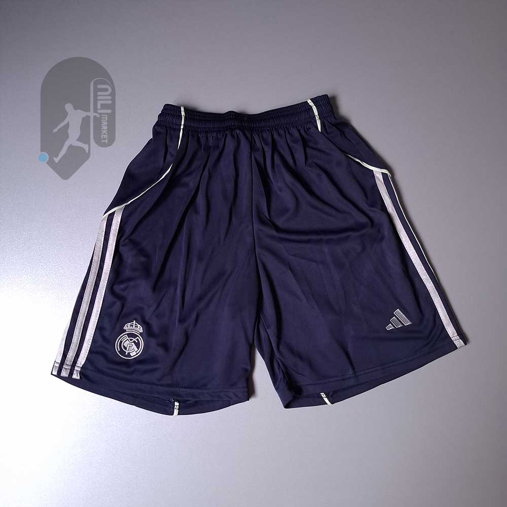 لباس دوم رئال مادرید ( ورژن هوادار - فصل 2025/2026) به همراه شورت ورزشی