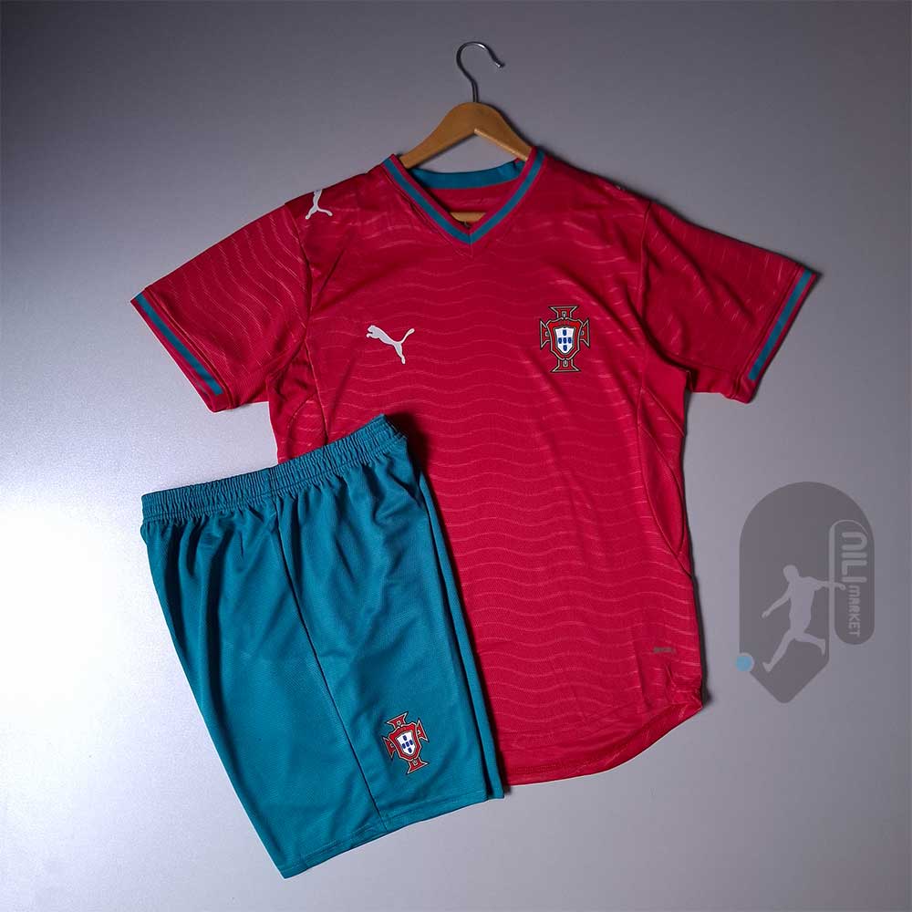 لباس اول پرتغال ( ورژن پلیر - جام جهانی 2026) همراه با شورت ورزشی