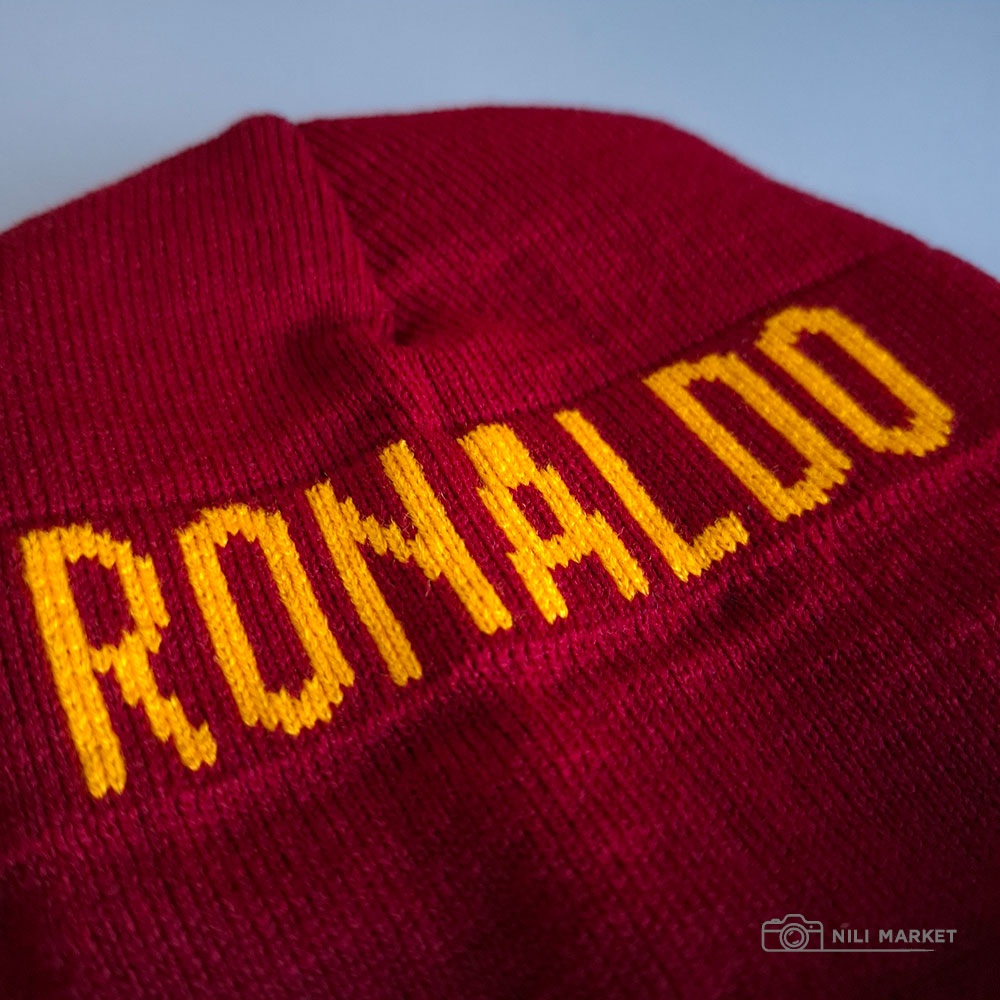 کلاه زمستانی بافت بچگانه رونالدو CR7 طرح پرتغال