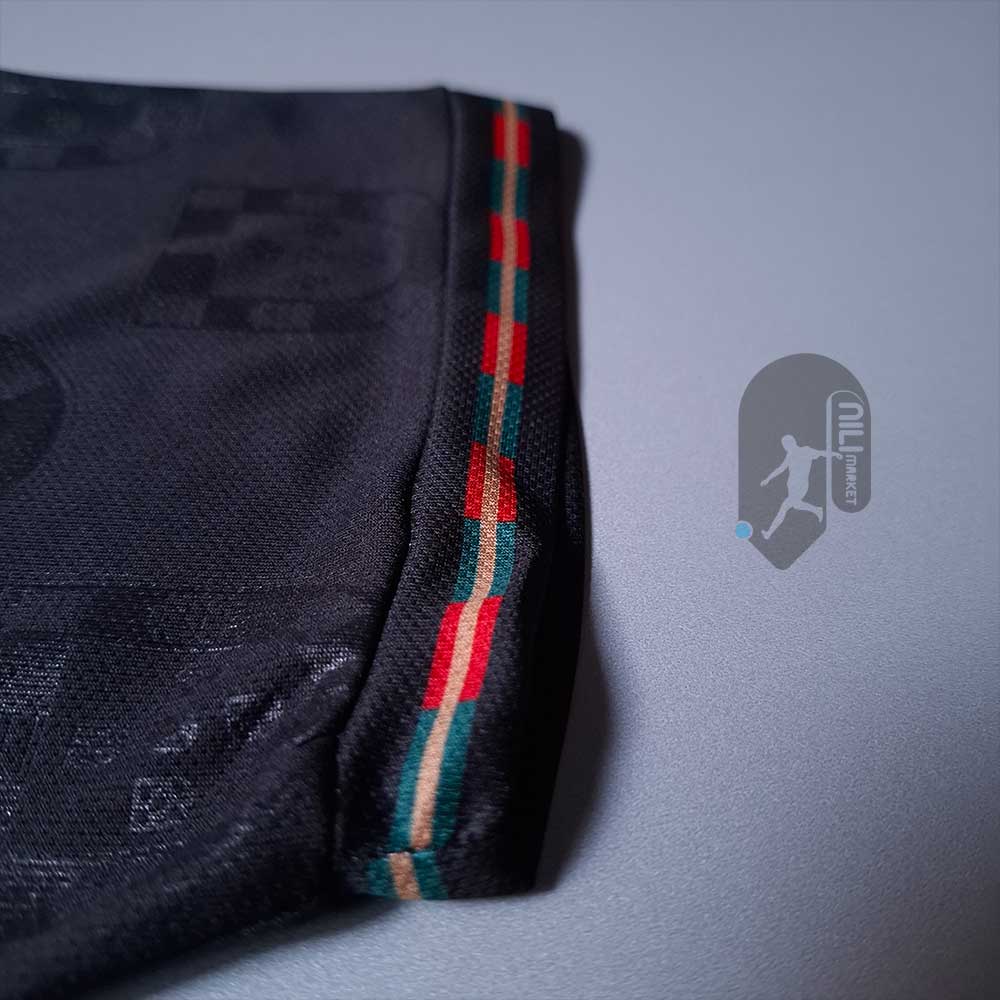 لباس پرتغال طرح ویژه مشکی ( ورژن هوادار - سال 2025) همراه با شورت ورزشی