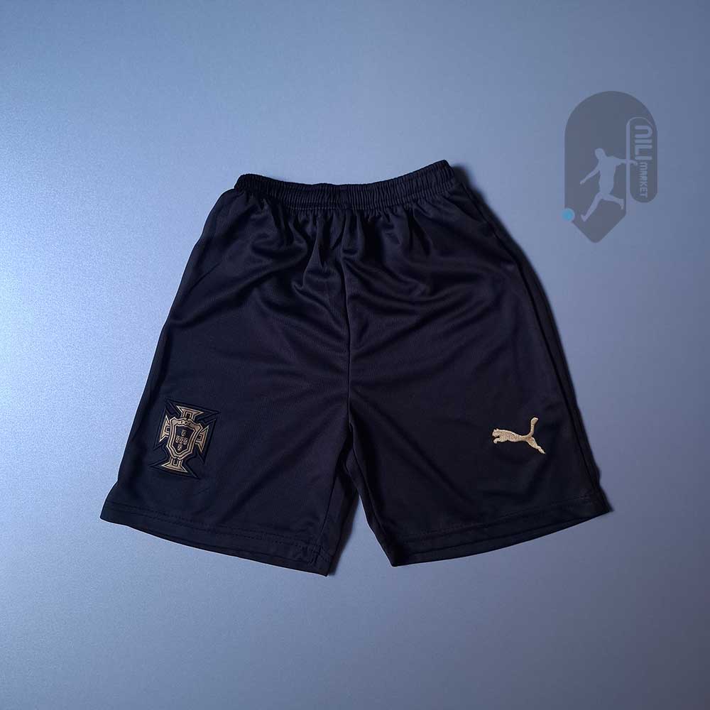 لباس بچگانه پرتغال طرح ویژه مشکی (سال 2025) همراه با شورت ورزشی