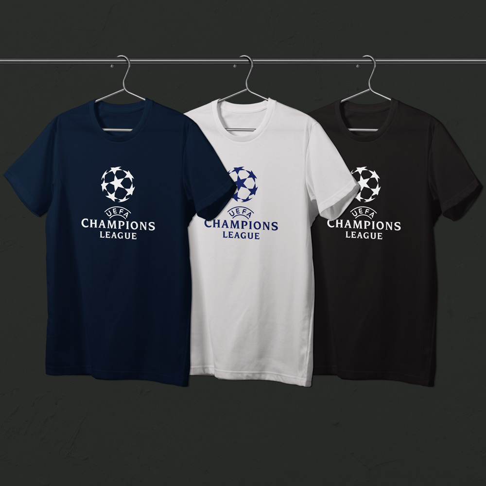 تیشرت هواداری طرح لیگ قهرمانان اروپا (در سه رنگ)