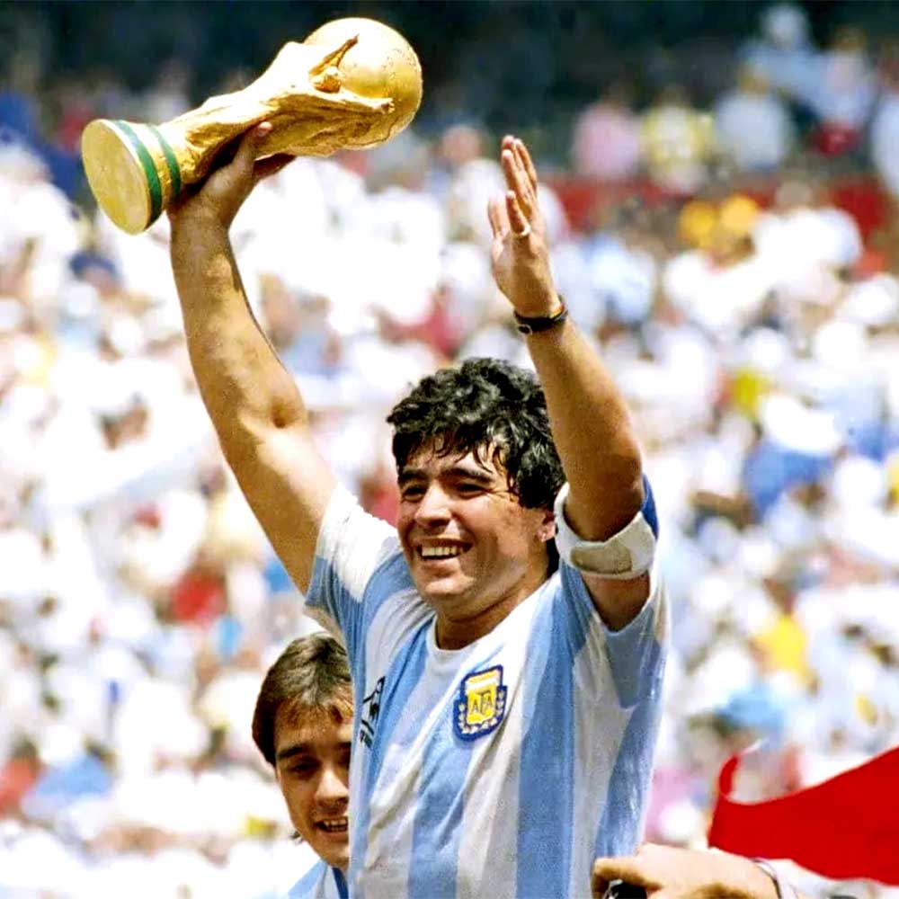 لباس کلاسیک آرژانتین جام جهانی 1986 به همراه شورت ورزشی - ورژن هوادار
