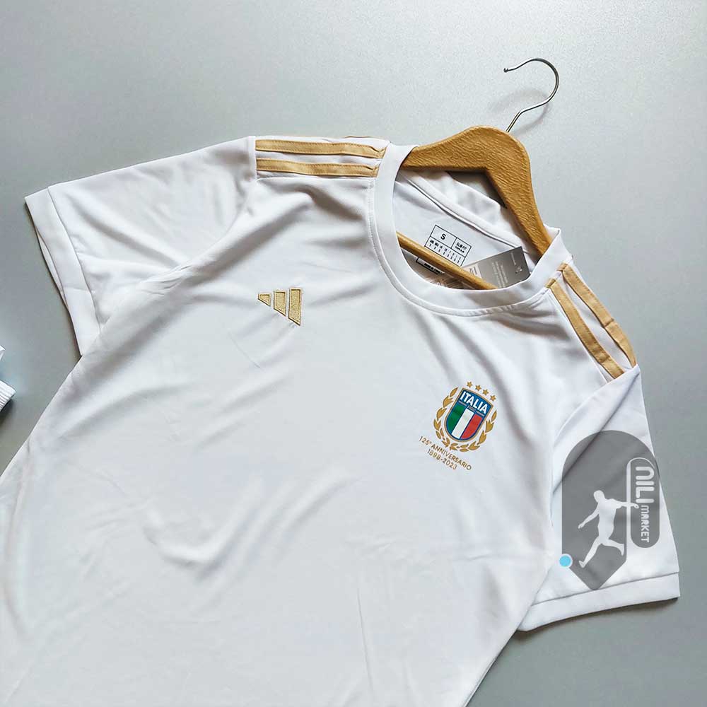 لباس ایتالیا طرح 125 سالگی (کیفیت A - ورژن هوادار - سال 2023) همراه با شورت ورزشی