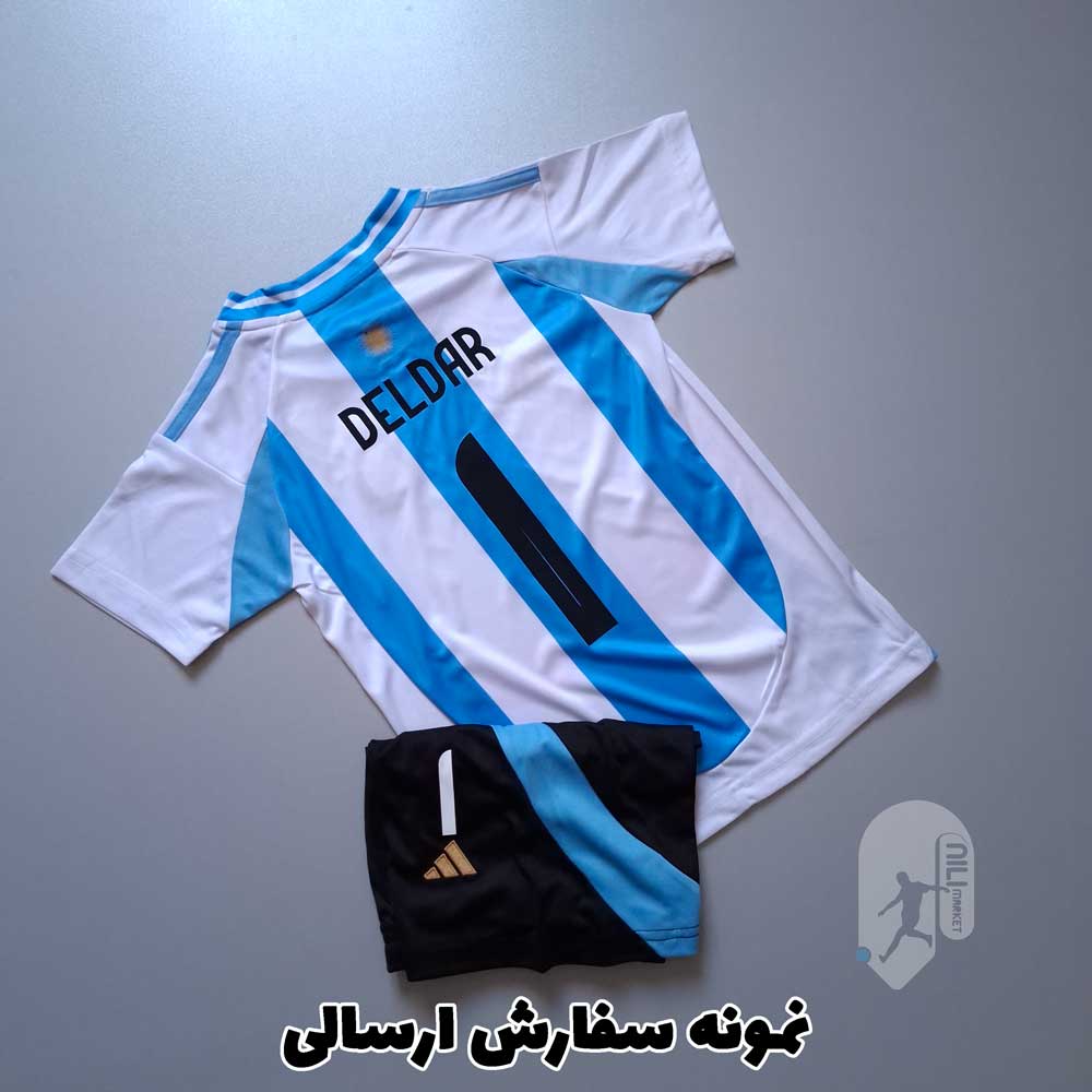 لباس اول آرژانتین - بچگانه (سال 2024) به همراه شورت ورزشی