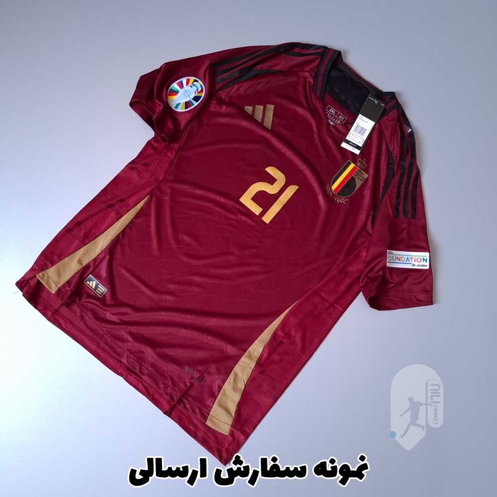 لباس اول بلژیک (ورژن پلیر - قواره جذب - طرح یورو 2024)